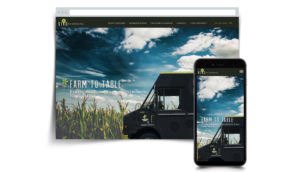 Vivo Catering desktop and mobile website mockups