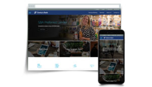 mobile and desktop screenshots of 21st Century Bank website