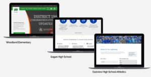 three new school sites for district 196 on laptop screens