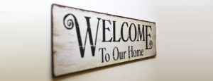 welcome to our home sign