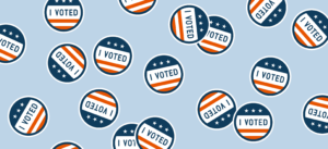 I voted stickers illustration