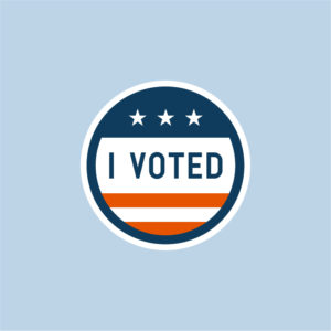 I voted sticker illustration