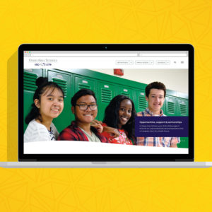osseo area schools website homepage on laptop