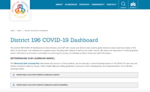 District 196 COVID-19 dashboard