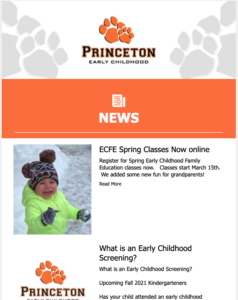 princeton early childhood newsletter