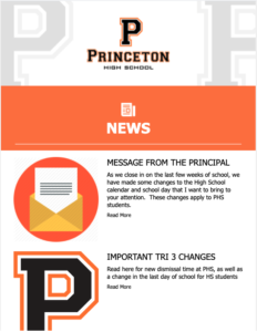 princeton high school newsletter