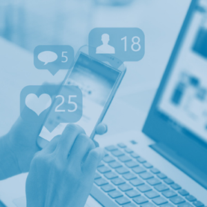 social media likes, comments, and followers on mobile and desktop