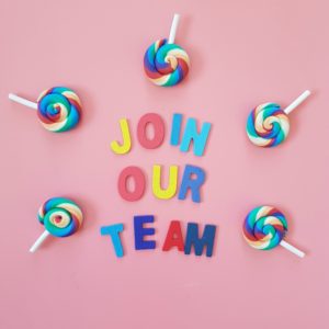 Join Our Team with lollipops