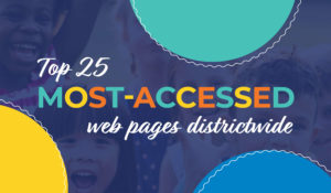 top 25 most accessed web pages districtwide