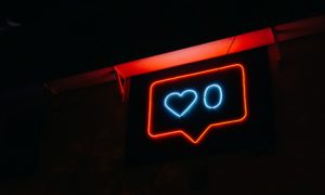 Zero Likes on Social Media Neon Sign