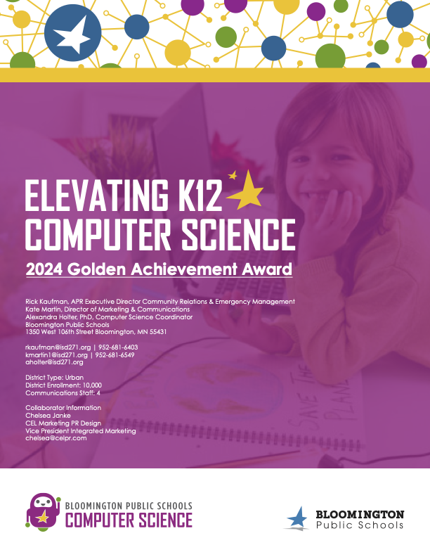 Bloomington Public Schools - Elevating K12 Computer Science (cover)