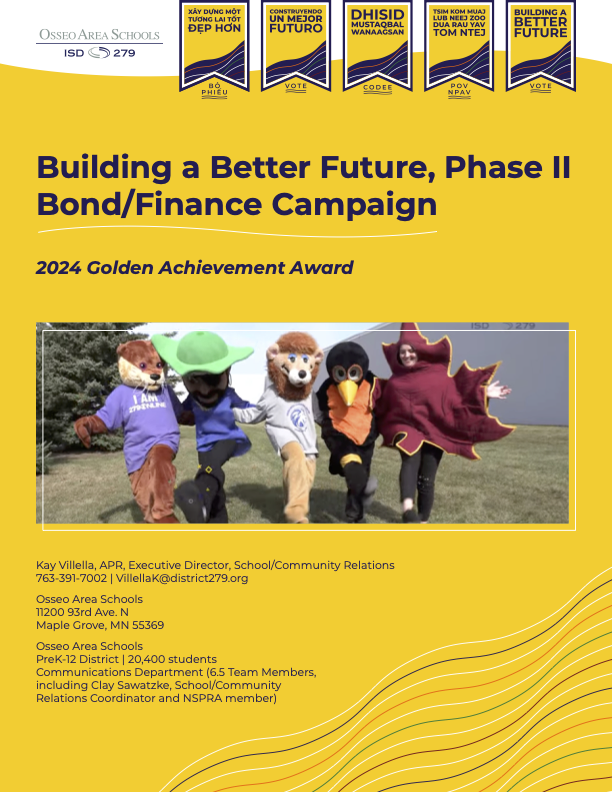 Osseo Area Schools - Building a Better Future, Phase II (cover)