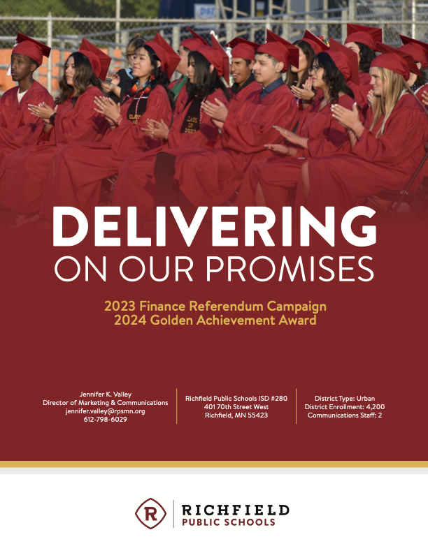 Richfield Public Schools - Delivering on our Promises (cover)