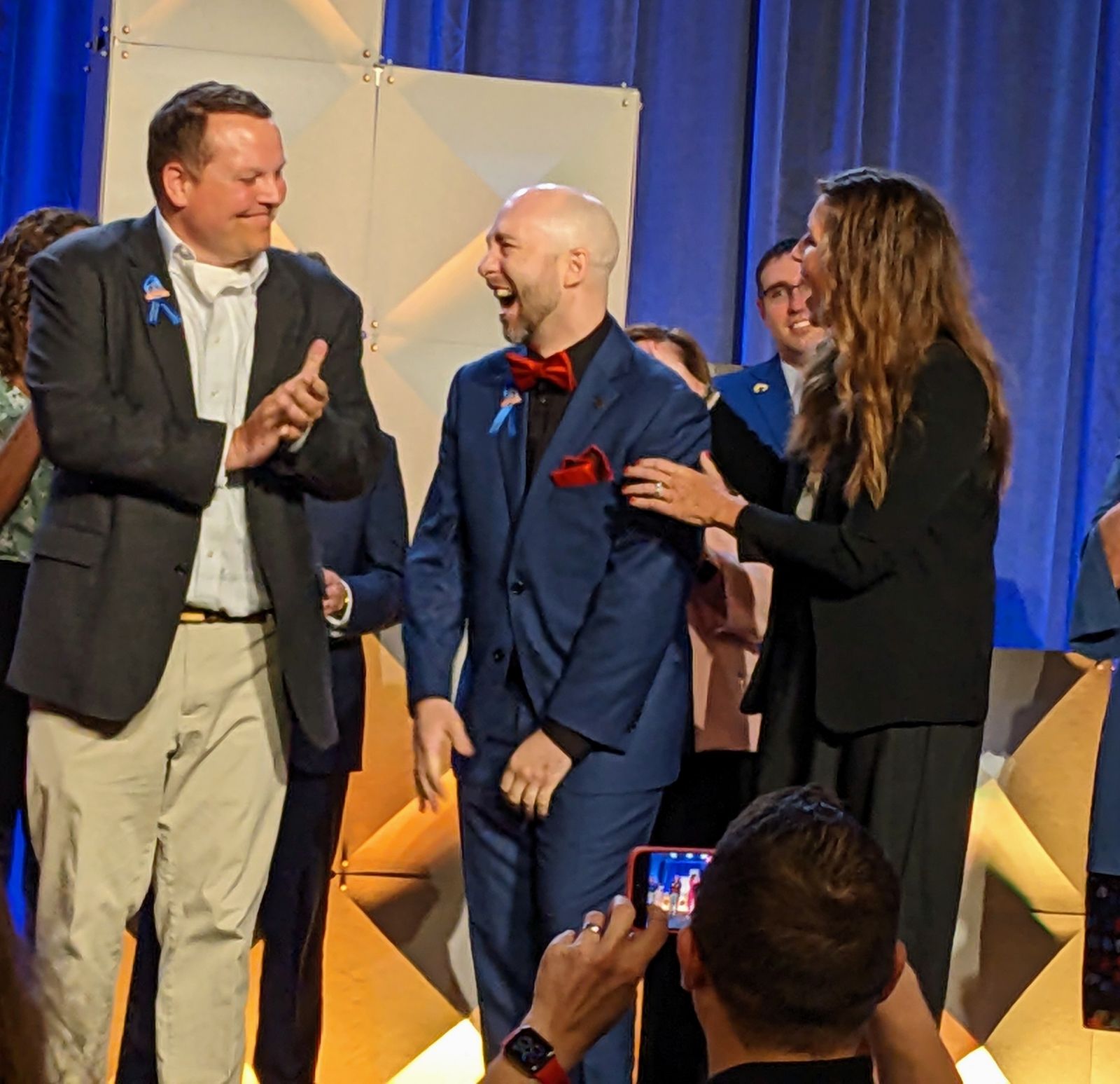 dirk finding out he won national school communicator of the year