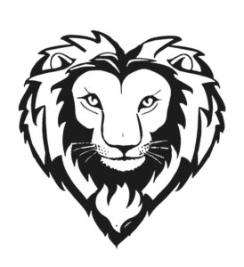 TCS Roary Lion - black and white design