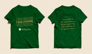 TCS spirit shirt in green - back side